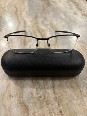Oakley Semi-Rimless Eyeglasses Black Silver